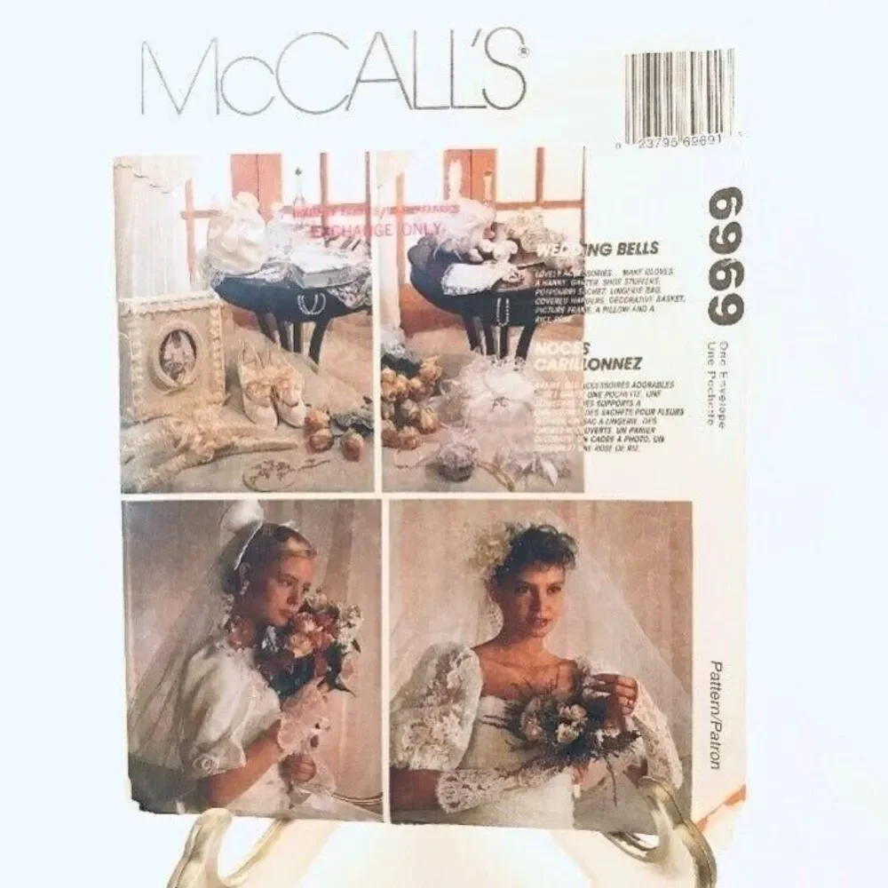 #6969 McCalls wedding accessories sewing pattern